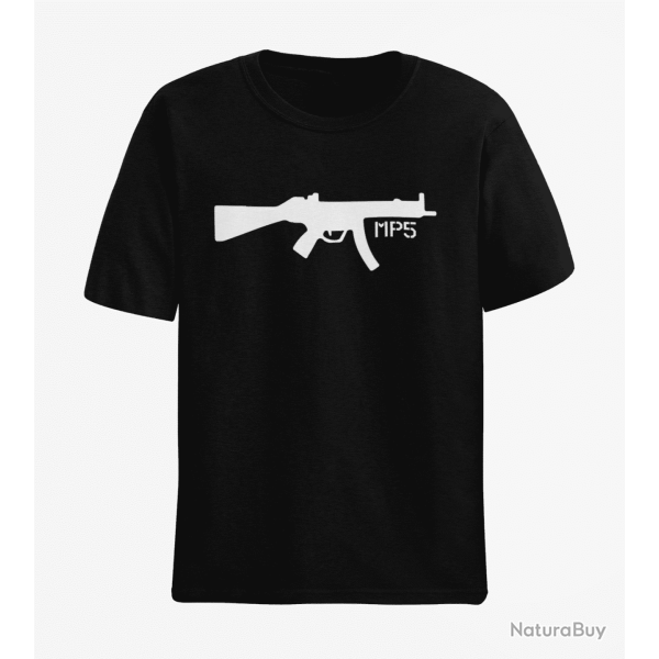 T shirt Armes MP5 Noir