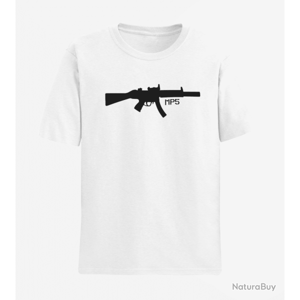 T shirt Armes MP5 2 Blanc