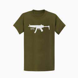T shirt MP5 Crosse Repliable Kaki Blanc