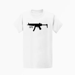T shirt MP5 Crosse Repliable Blanc
