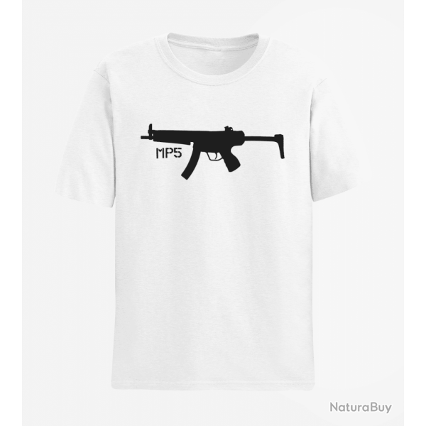 T shirt Armes MP5 3 Blanc