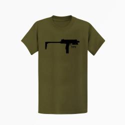 T shirt MP9 Crosse D&eacute;pli&eacute;e Kaki Noir