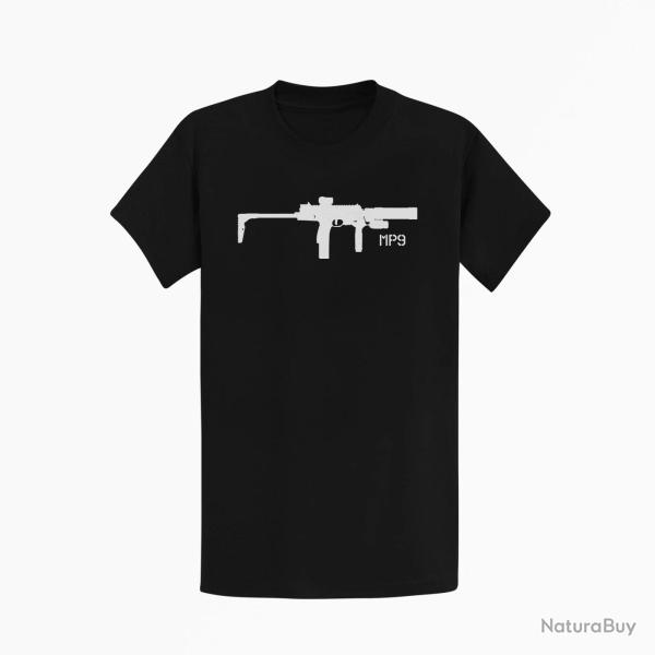 T shirt MP9 Silencieux Red Dot Noir