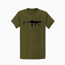 T shirt MP9 Silencieux Red Dot Kaki Noir