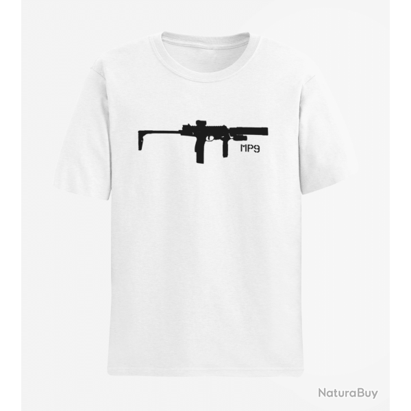 T shirt Armes MP9 3 Blanc