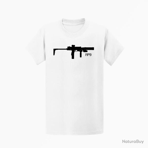 T shirt MP9 Silencieux Red Dot Blanc