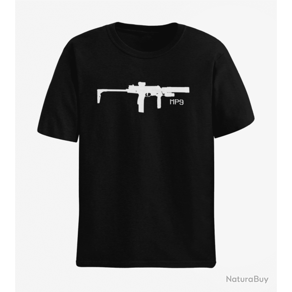 T shirt Armes MP9 3 Noir