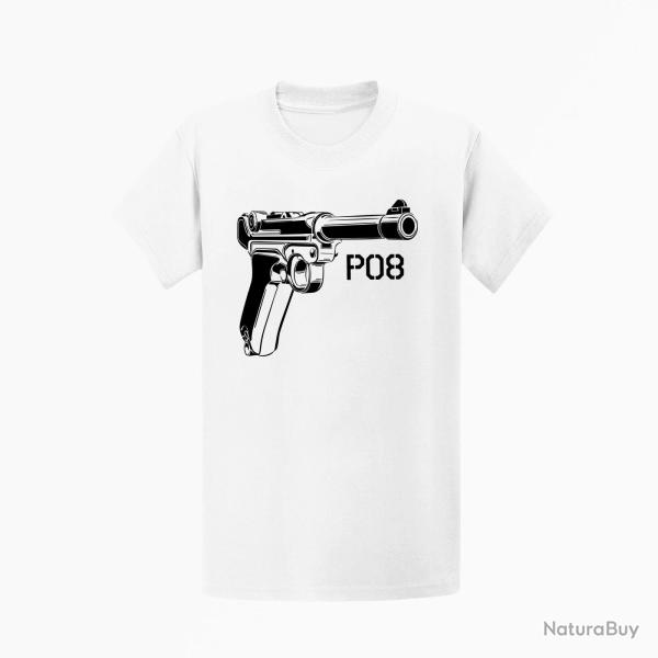 T shirt Armes P08 Blanc