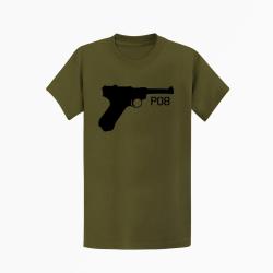 T shirt P08 Silhouette Kaki Noir