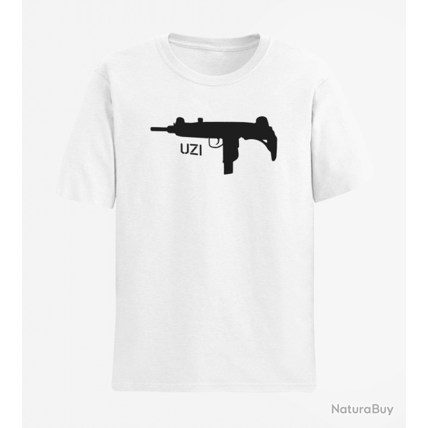 T shirt Armes UZI 3 Blanc