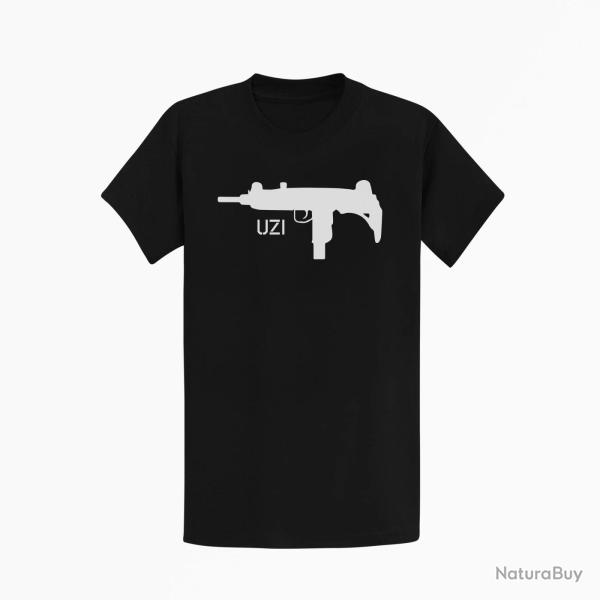 T shirt Armes UZI 3 Noir