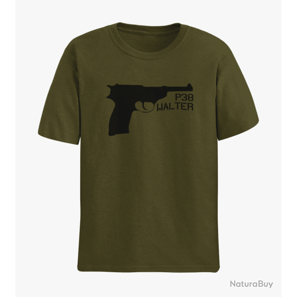T shirt Armes Walter P38 Army Noir