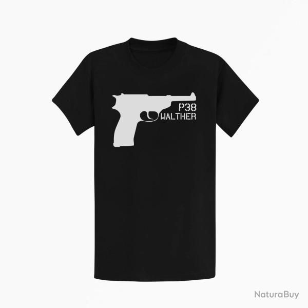 T shirt Armes Walter P38 Noir