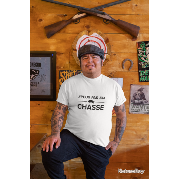 T shirt Chasse Je peux pas j ai chasse