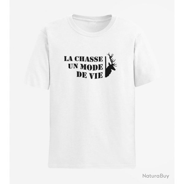 T shirt Chasse Un mode de vie Cerf Blanc
