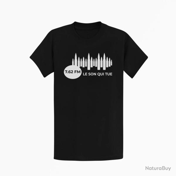 T shirt Humour 7.62 FM Noir