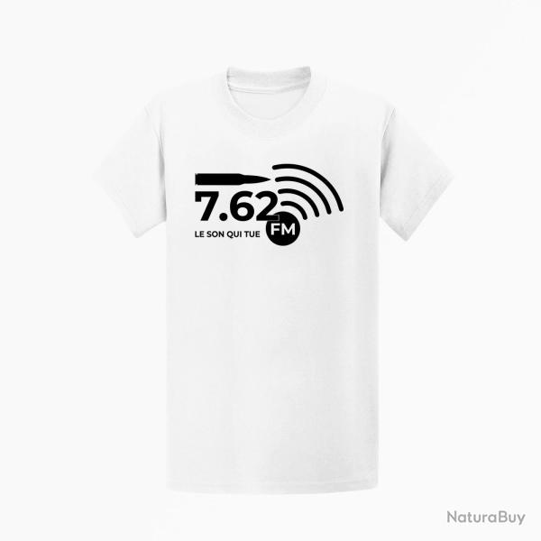 T shirt Humour 7.62 FM 2 Blanc