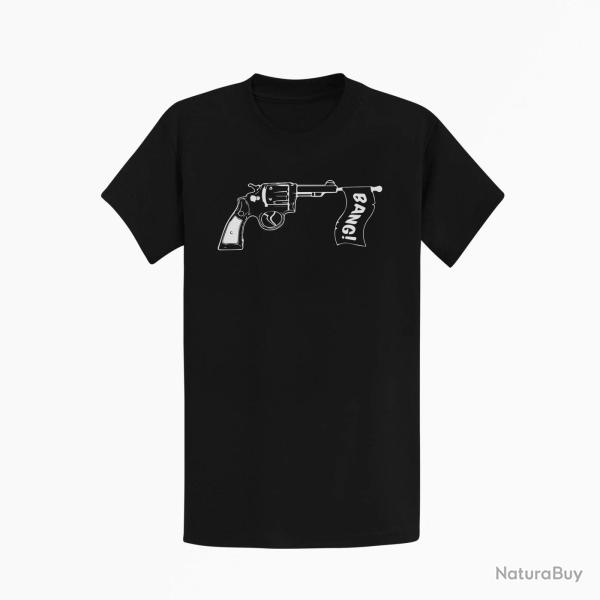T shirt Humour Bang Noir