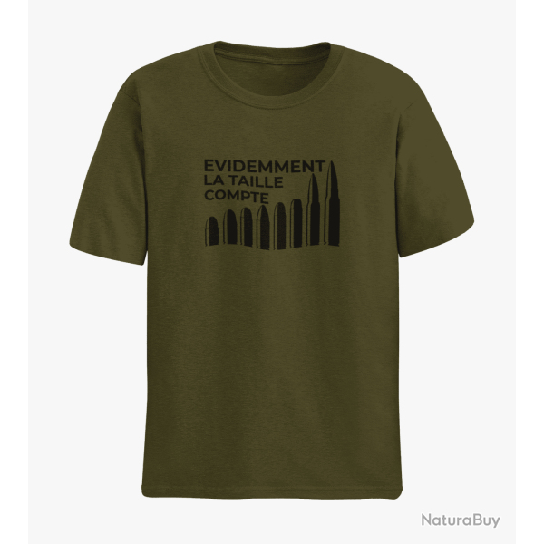 T shirt Humour C est la Taille qui compte 2 Army Noir