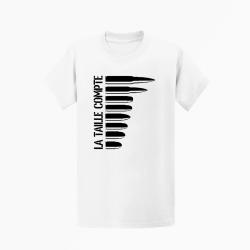 T shirt Humour C est la taille qui compte 3 Blanc