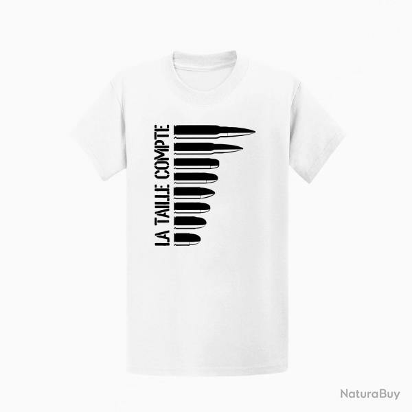 T shirt Humour C est la taille qui compte 3 Blanc