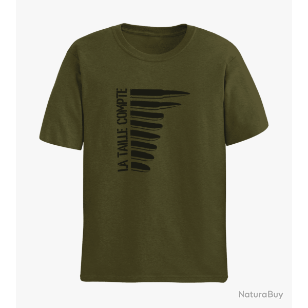 T shirt Humour C est la taille qui compte 3 Army Noir