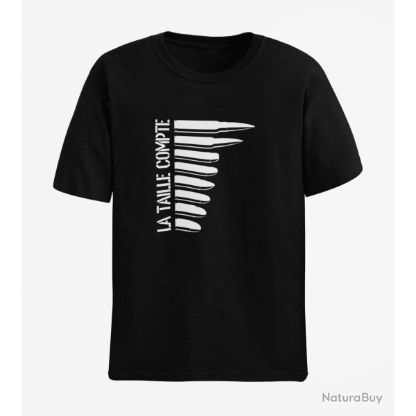 T shirt Humour C est la taille qui compte 3 Noir