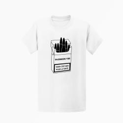 T shirt Humour Tirer c est bon pour la sant&eacute; Blanc