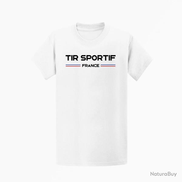 T shirt Tir Sportif France Blanc