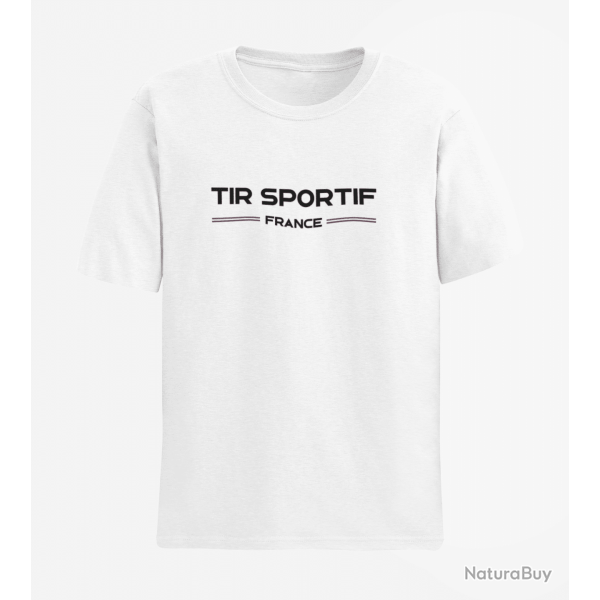 T shirt Tir Sportif France Blanc