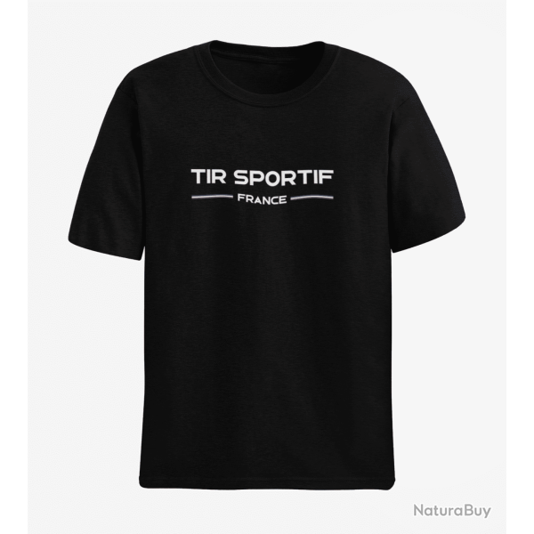 T shirt Tir Sportif France Noir