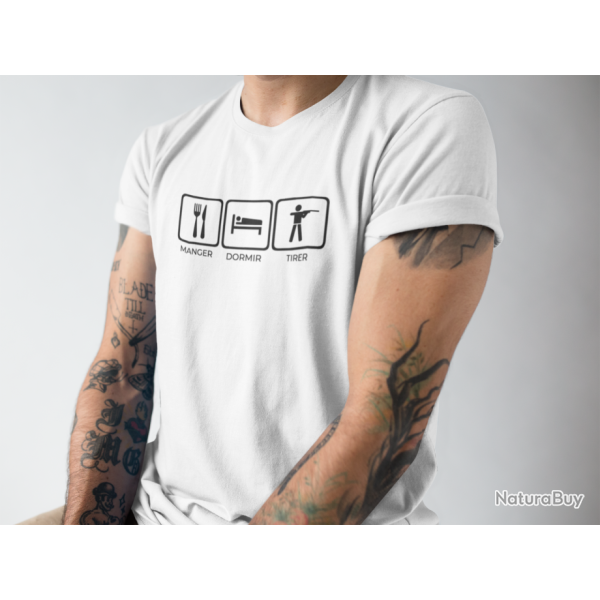T shirt Tir Sportif Manger Dormir Tirer