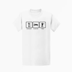 T shirt Tir Sportif Manger Dormir Tirer Blanc