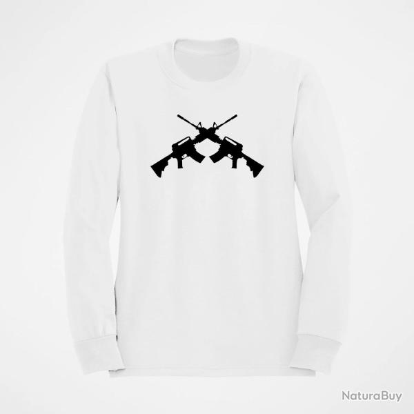 Sweat ARME AR 15 1 Blanc
