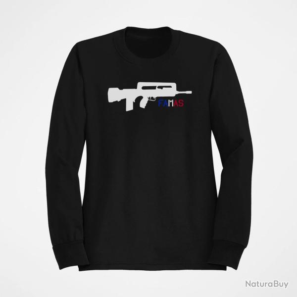Sweat ARME Famas Patriote Noir