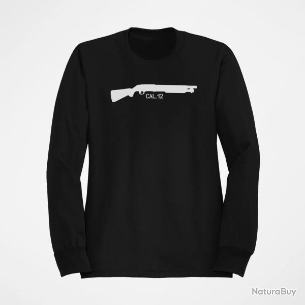 Sweat ARMES Fusil � pompe Calibre 12 Noir
