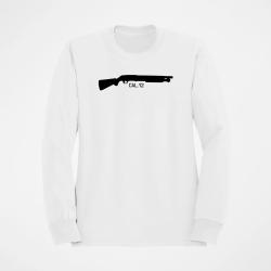 Sweat ARMES Fusil &agrave; pompe Calibre 12 Blanc