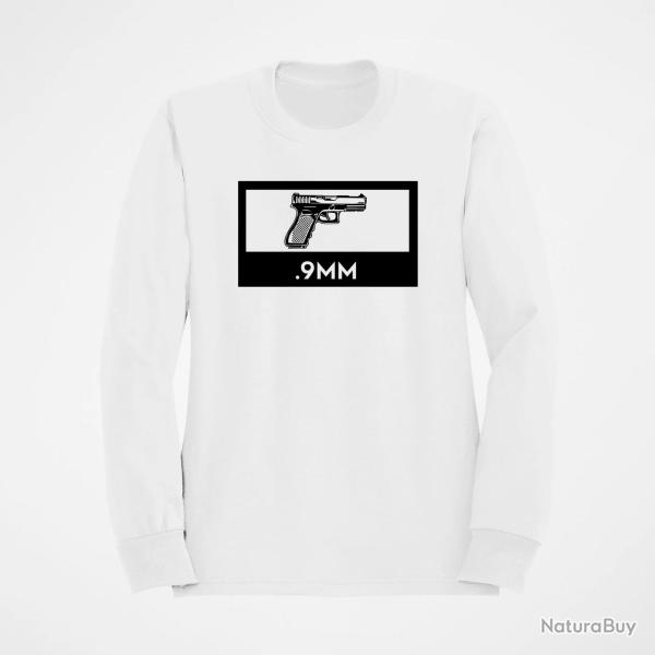 Sweat ARMES Glock 9mm Blanc