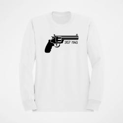 Sweat ARMES Revolver 357 mag Blanc