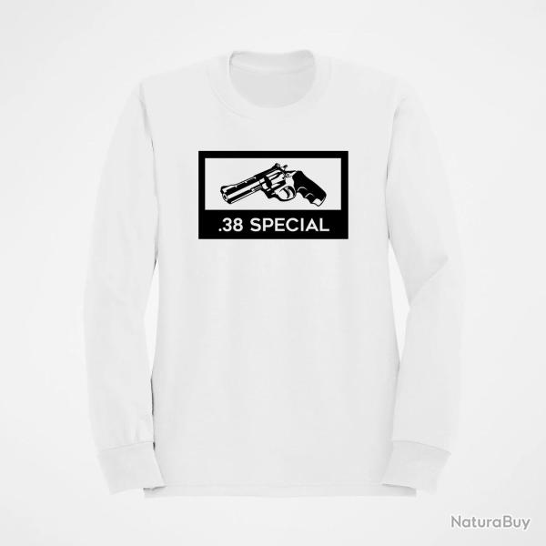 Sweat ARMES Revolver 38 Special Blanc