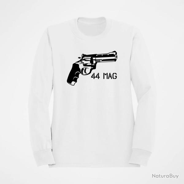 Sweat ARMES Revolver 44 mag Blanc