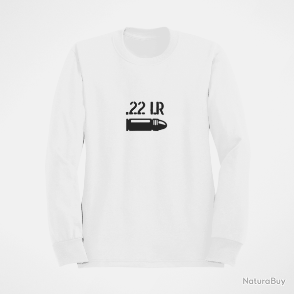 Sweat CARTOUCHE 22LR Blanc