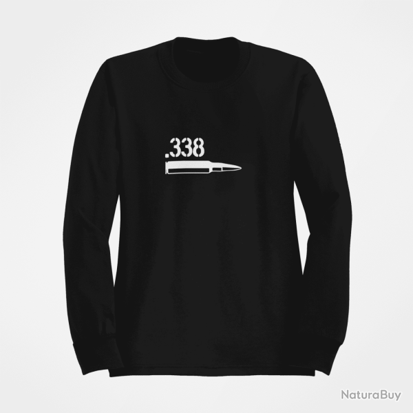 Sweat CARTOUCHE 338 Lapua Magnum Noir