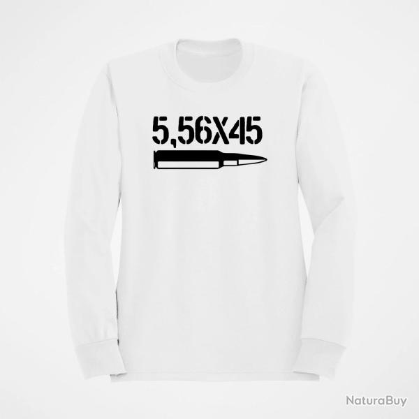Sweat CARTOUCHE 5.56 Blanc