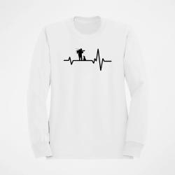 Sweat Chasse Battements de Coeur Blanc