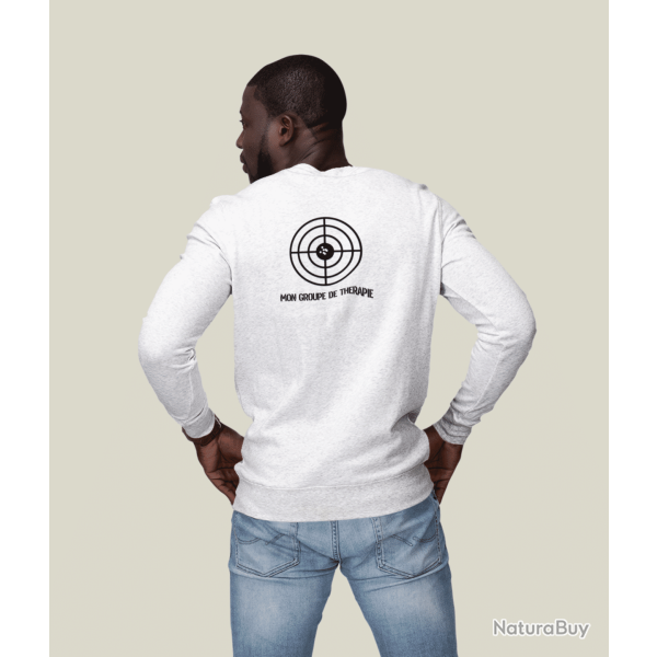Sweat TIR SPORTIF Mon Groupe de Thrapie Dos Blanc