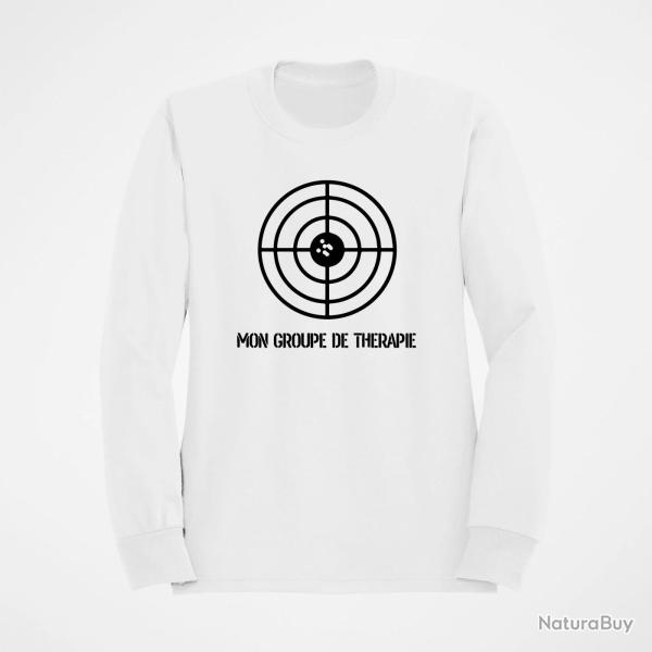 Sweat TIR SPORTIF Mon Groupe de Th�rapie Blanc