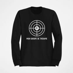 Sweat TIR SPORTIF Mon Groupe de Th&eacute;rapie Noir