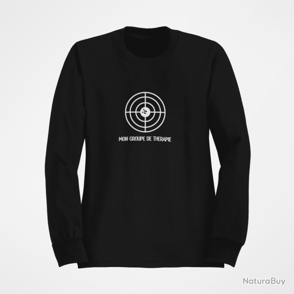 Sweat TIR SPORTIF Mon Groupe de Thrapie Noir