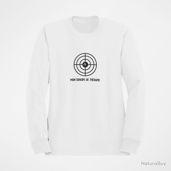 Sweat TIR SPORTIF Mon Groupe de Thrapie Blanc